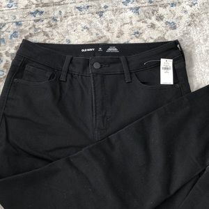 Rock Star Super Skinny High Rise Black Jeans